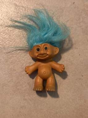 1992 Russ Berrie Troll Doll with Blue Hair